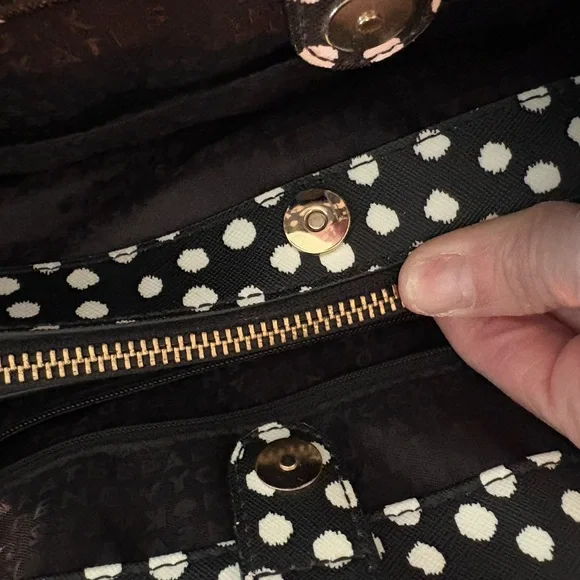 Kate Spade Black and White Polka Dot Shoulder Bag - Picture 10 of 11